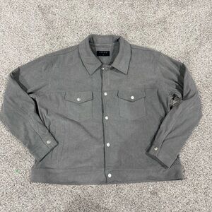 Richie Le Grey Corduroy Tucker Lightweight Shirt Cropped Snap Jacket Men’s M